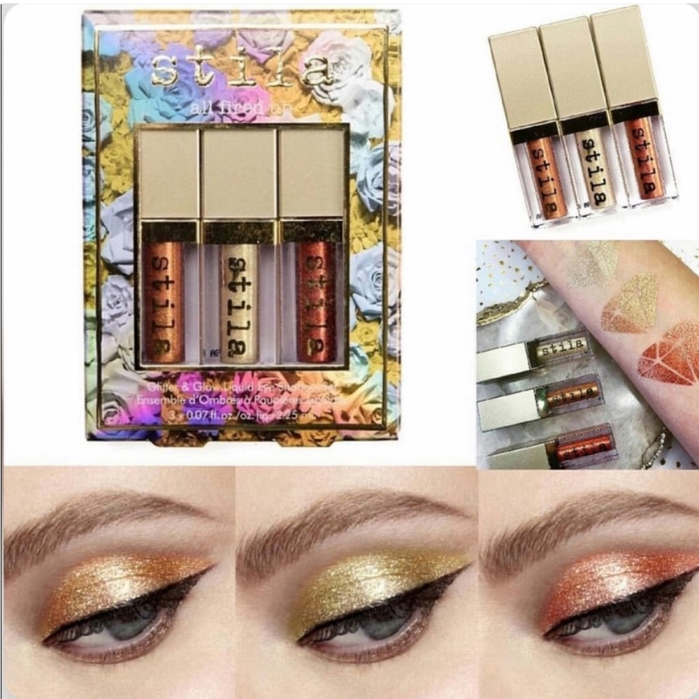 New Limited edition Stila All Fired Up glitter & glo liquid eyeshadow set